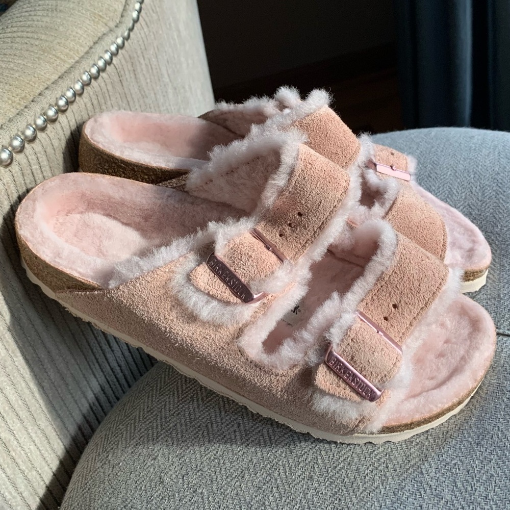 Birkenstock Arizona Shearling Suede Leather